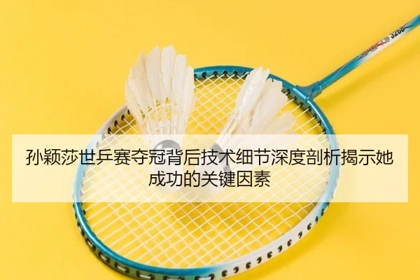 孙颖莎世乒赛夺冠背后技术细节深度剖析揭示她成功的关键因素